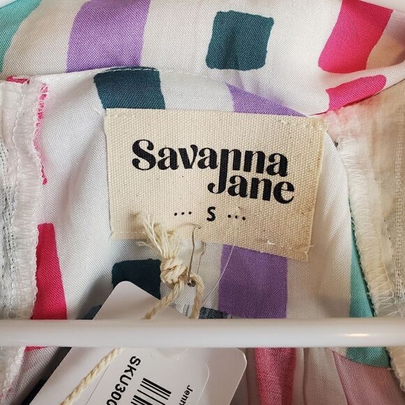 Savanna Jane Embroidered Printed Sleeveless Top Small - Picture 6 of 8